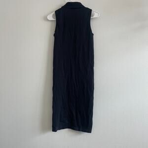 Yummie Dress Women S Black Mock Neck Bodycon Midi Stretch Sleeveless Capsule